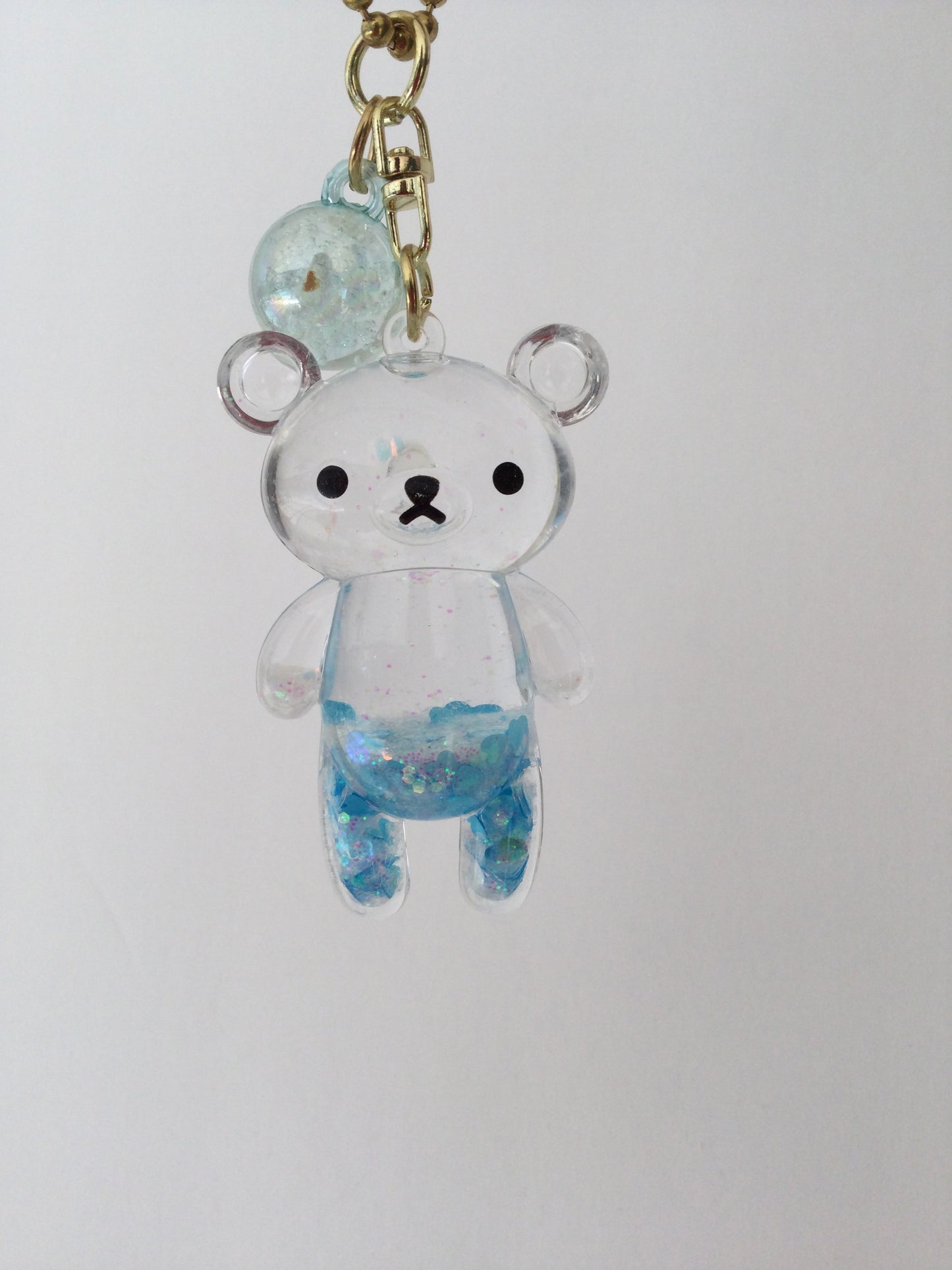 Teddy Bear Car Mirror Charm Hanging Rear View Mirror Accessories Blue Kawaii Gift