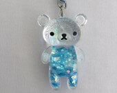 Teddy Bear Car Mirror Charm Hanging Rear View Mirror Accessories Blue Kawaii Gift